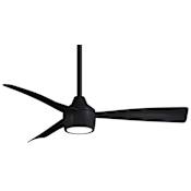 MinkaAire Skinnie 44" 3 Blade Indoor / Outdoor LED Ceiling Fan with Remote Control Included Coal